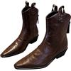 HOOUDO Stivali Estivi,Stivali Texani Donna Estivi Stivaletti di Pelle Fashion Stivaletti Scarpe Comode Estive Texani Scarpe
