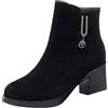 HOOUDO Stivali Donna Estivi,Donna Stivali Alti Estivi Senza Tacco Stivaletti Pelle Fashion Stivaletti Date Scarpe Texani Scarpe