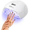 NAILGIRLS Lampada per unghie LED, NAILGIRLS UV 220 W con 4 timer, asciuga unghie professionale con display LCD, piastra magnetica rimovibile, asciugacapelli a casa