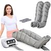 Generic Pressoterapia Gambe Addome E Braccia Per Casa, 6 Camere, Grigio Taglia L | Pressoterapia Linfodrenaggio Professionale, Apparecchio Massaggiatore Gambe Linfodrenante, 5-30 Min, 30-240 mmHg