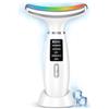 Generico Rejuvenating Face Massager 6 in 1 Face and Neck Lift Firming and Anti-Wrinkle, Double Chin Reducer, Electrostimulator Massage With LED Light, Brightens and Restores Skin