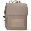 Pepe Jeans Frame - Zaino per computer portatile, adattabile, beige | Spazio imbottito per laptop fino a 13,3, cinghie regolabili, tasche laterali, pelle sintetica, By Joumma Bags