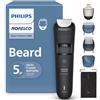 Norelco Philips BT5775/40 - Regolabarba serie 5000, 100% impermeabile, quadrante di precisione con 40 impostazioni di bloccaggio, lame in metallo autoaffilanti e collettore di peli della barba