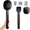 SEYUGOPTI 2 adattatori microfono intervista, microfono handle per rode wireless GO I/II DJI Mic, mini adattatore wireless per Vlogging Interview Podcast Content Creation
