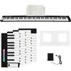 COSTWAY Tastiera Pianoforte 88 Tasti con Design Magnetico, Nero | Pianoforte Digitale Portatile con 128 Suoni, Connessione MIDI Senza Fili, Pedale di Sustain e Leggio per Principianti