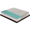 Guisil Materasso H22 Memory E Water Foam Matrimoniale con Guscio in Aloe Vera SFODERABILE 9 Zone DIFFERENZIATE 160X200 con 5 CM Memory E 15CM Water Foam