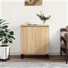 RCODSSK Credenza per oggetti decorativi in legno 60 cm di larghezza con gambe in ferro come mobile con vano portaoggetti e cassettiera