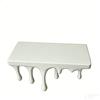 Generic Mensola sospesa in plastica, espositore da parete, artistico, irregolare, per soggiorno, camera da letto, colore bianco