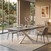 BS COM Tavolo da pranzo allungabile 160/200x90 - THISBE Grigio Scuro