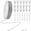 TOAOB THE ONE AND ONLY BABY TOAOB 5M 1.5 mm Catene per Collane Fai Da Te in Acciaio Inox Argento | con 50pz Anellini per Bigiotteria e 20pz Chiusure a Moschetton, per Bracciali Creazione di Gioielli