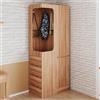 NAWUZHENG Armadio 70 x 40 x 170 cm, con cassetti e vani portaoggetti, area appendiabiti aperto, anta singola, colore legno, legno naturale