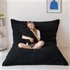 MAXYOYO Pouf Gigante, Fodera Sfoderabile in Morbido Velluto a Coste, Grande Cuscino da Pavimento con Soffice Imbottitura in Schiuma, Bean Bag per Adulti e Coppie