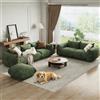 Garvee Divano Loveseat Cloud Modulare 2 Posti in Ciniglia - Cuscini Spessi in Spugna ad Alta Resilienza - Design Senza Struttura per Piccoli Spazi - Verde