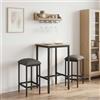 YUTAASU Sgabello da bar, 2 pezzi, grigio chiaro, 40 x 32 x 64 cm, in legno con rivestimento in tessuto