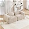 Bladez Divano modulare 2 posti senza telaio, schiuma 32D, seduta profonda - Beige | Divano Modulare 2 Posti Senza Telaio Schiuma 32D Seduta Profonda Fodera Confortevole - Soggiorno Beige