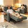 BIYFSDS Poltrona letto 3 in 1 con funzione letto-schienale reclinabile 5 posizioni | Divano letto convertibile 1 posto 190 x 70 x 86 cm, poltrona convertibile 1 posto in ciniglia, tavolo pieghevole, materasso