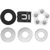 OUNONA 1 set di kit di riparazione per pistone a gas per sedia da ufficio, anello elastico a C con cuscinetto reggispinta e rondelle, fermo universale per cilindro di sedia da scrivania/gaming.
