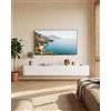Soayone Mobile TV bianco da 140 cm, sospeso, mobile TV da parete, mobile basso con cassetti, comò TV e mobile TV, tavolino per soggiorno