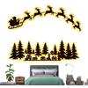 Genérico renna in legno rustico divertente LED luminoso caldo | Arte da parete natalizia, decorazioni a forma di renna per interni, casa, soggiorno, camera da letto, asilo, ufficio, scuola