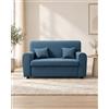 Domo Mea Divano 2 Posti Mini Estasi Blu 125x80x75 cm | Salvaspazio, Cuscini Morbidi Inclusi, Seduta Ergonomica, Già Assemblato, Rivestimento Resistente