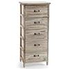 GICOS IMPORT EXPORT SRL Mobile cassettiera in legno marrone 5 cassetti decoro HOME 40 * 29 * 90 cm shabby chic EDT-793486