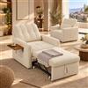 KOOPMAD Poltrona letto 3-in-1 con funzione letto, sdraio pieghevole, poltrona letto, letto singolo, poltrona lounge, letto contenitore, divano letto con schienale regolabile, divano letto 190x108x56