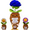 TerraDesign® | Rosa Blu Eterna | Regalo Emozionale Uomo Donna Fidanzata | Non Dimenticare Mai la Differenza Che Fai | Fiore Finto Stabilizzato | Compleanno Persona Speciale Sorpresa Coppia Lui e Lei