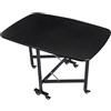 CELTIXS Tavolo da pranzo pieghevole, 120 x 80 x 75 cm, con 6 ruote, fino a 100 kg, nero