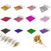 BOBITALK Foglia d'oro per fai da te, 240 fogli di imitazione foglia d'oro, pellicola metallica per uova per calligrafia, pittura, nail art, decorazione di mobili, 12 colori, carta dorata, accessori