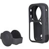 Gettimore Custodia per fotocamera insta360 X6, 9,5 cm, assorbe gli urti per insta360 | Silicone ammortizzante, 3 m testato contro le cadute, accesso preciso ai pulsanti, finitura nera, sicura per fotocamera