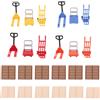 AKOOSY Set di Modelli in Miniatura 36 Pezzi in Plastica per Diorami | Accessori Scenici Realistici, Colori Vivaci e Toni Legno, per Progetti Creativi e Plastici Ferroviari