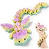 Joycabin Axolotl stampato 3D con ali, giocattolo fidget da 45 cm | Articolazioni mobili, statuetta di animali fantasia, animali stampati 3D, per bambini, per compleanno, Natale, scrivania