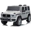 Mondial Toys Mercedes G63 AMG 12V Macchina Elettrica per Bambini con Ruote in Gomma 2 Potenti Motori Telecomando Sedile in Pelle Cintura 5 Punti Bluetooth Luci LED - Grigio