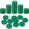 QUARKZMAN 120 Pezzi 1 Pollice Chip Poker Bingo Chip Contatori Verde Scuro | Apprendimento Dischi Contatori Segnaposto Opachi Gettoni Gioco, Plastic, Per Giocare Matematica Conteggio, Piatti