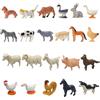 VIDSTW 22 Pezzi Mini Fattoria Animali Figurine Set Animali della Fattoria | Animali fattoria Set Set di giocattoli comprendente maiali, cani, pecore e galline Una vasta varietà per giocare e decorare