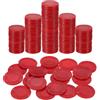 sourcing map 50 fiches da poker in plastica, 25 mm, mini fiches da bingo, contatori per l'apprendimento, contatori, dischi, marcatori, token di gioco opachi, per gioco, gioco, matematica, conteggio