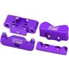 GPM Aluminium 7075 Alloy Front Bulkhead & Rear Pin Mounts for LOSI 1/24 Micro-B 2WD Buggy RTR-LOS00007 Upgrade Parts - Purple