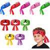 Reaorktic 10 Pezzi Fasce Per Capelli Ninja, Accessori per Feste Ninja | Multicolore Design Classico Traspirante e Regolabile Fasce Per La Testa Ninjas per Karate Cosplay e Abbigliamento Ninjas