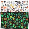 ACWOO Tatuaggi Temporanei per Bambini, 10 Fogli Luminosi Halloween Tatuaggi Set, Halloween Impermeabile Temporaneo Tattoos per Compleanno Regalo Festa di Halloween Cosplay Decorazioni