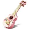 Falafoty Chitarra per bambini 26 cm Mini chitarra ukulele giocattolo con 4 corde sintonizzabili, strumenti musicali per l'asilo, giocattolo educativo per ragazzi e ragazze, ukulele musicale, regalo