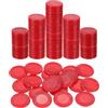 sourcing map 50 fiches da poker in plastica, 22 mm, mini fiches da bingo, contatori per l'apprendimento, contatori, dischi, marcatori, token di gioco opachi, per gioco, gioco, matematica, conteggio