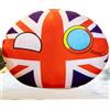 Generico Cuscino In Peluche Countryball - Peluche In Cotone PP | Cuscino Da 40 Cm | Morbido Peluche, Imbottitura In Cotone PP, Cuscino Giocattolo Da 40 Cm Per Fan, Decorazioni, Pisolini.