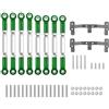 KLAPR Per WPL C14 C24 MN D90 MN99S Telaio in metallo Link Rod Tirante Tirante Tirante e Supporto di Montaggio Tirante RC Auto Aggiornamenti Parti Accessori (colore: WPL verde)