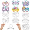 BTHRORO Kit Creativo Maschere Sirena 12 Pezzi - Maschere Carta da Colorare Bambini | Carta maschere da colorare per bambini - conchiglie, coralli, stelle marine. lavoretti creativi & feste sottomarine carnevale