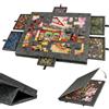 Fouvin Tavolo puzzle con 6 cassetti, 1000 pezzi, tavolo puzzle 2 in 1, con supporto e copertura (nero)
