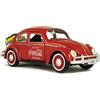 Coca-Cola 1966 Volkswagen Beetle Coca Cola with Rear Decklid Rack And 2 Bottle Cases 1/24 Diecast Model Car by Motorcity Classics