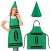 YEAMLTE Costume con matite colorate per adulti, include grembiule e cappelli da nano