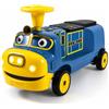 KOMFOTTEU Trenino Elettrico per Bambini 3+Anni 2 Posti Portata 60kg (Blu) | 12 V Giocattolo Cavalcabile con Musica, Sedili Rimovibili, Contenitore Portaoggetti, Velocità Regolabile e Doppia Ricarica