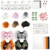 Monetais Maschera Therian gatto fai da te da 1 confezione per cosplay di Halloween | Tutti gli accessori artigianali inclusi, divertente attività fai-da-te, per Halloween