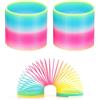 DALAETUS 2 Pezzi Giocattolo a Molla Arcobaleno Set, Spirale Spring per Adulti, Arcobaleno Spring Grande per i Favori del Partito o Regali (6.5 x 6cm)